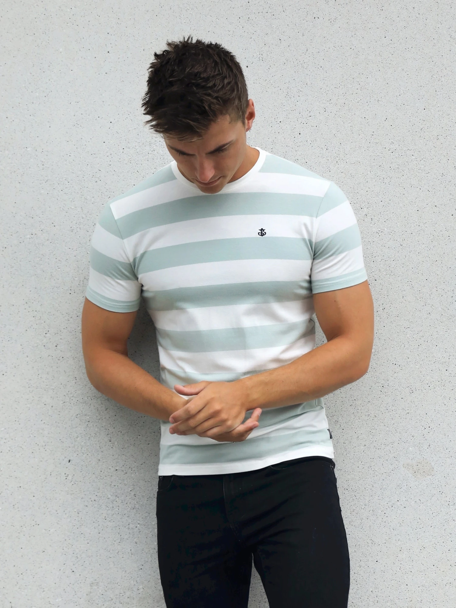 Loano Stripe T-Shirt - Sage 4 Loano Stripe T-Shirt - Sage - Image 4