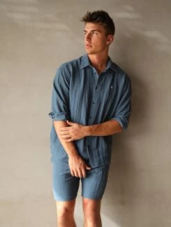 Salvatore Shorts - Blue -Blakely Clothing Store 2386Blue 01D