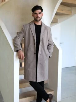 Knightsbridge Tailored Coat - Brown -Blakely Clothing Store 2533Brown03D