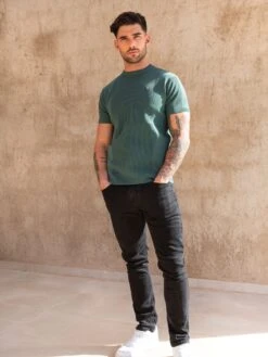 Layton Textured T-Shirt - Green -Blakely Clothing Store 2537greenD 5