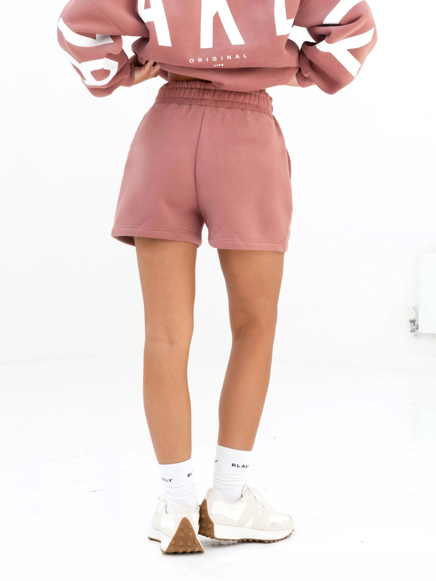 Isabel Jogger Shorts - Blush Brown 2 Isabel Jogger Shorts - Blush Brown - Image 2