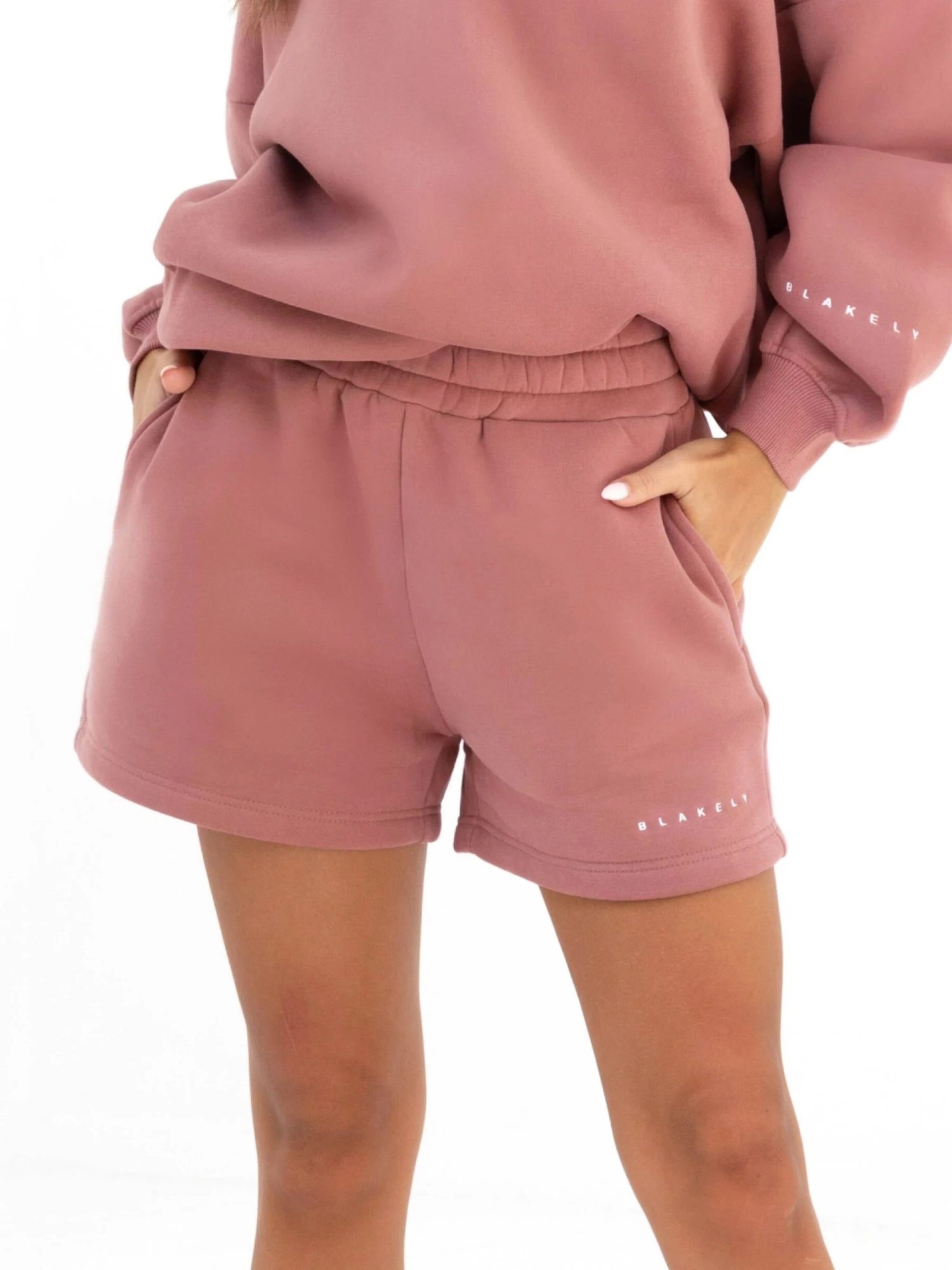 Isabel Jogger Shorts - Blush Brown 1 Isabel Jogger Shorts - Blush Brown