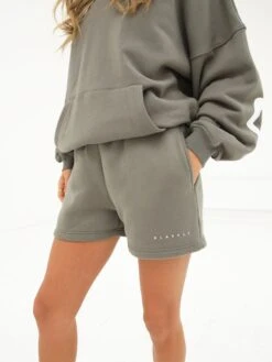 Isabel Hoodie & Jogger Shorts Set - Safari Green -Blakely Clothing Store 2542GG2