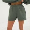 Isabel Jogger Shorts - Khaki Green -Blakely Clothing Store 2542KHAKILEAD 1