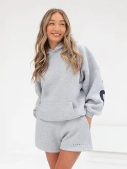 Isabel Oversized Hoodie - Marl Grey -Blakely Clothing Store 2542MarlGrey 03D
