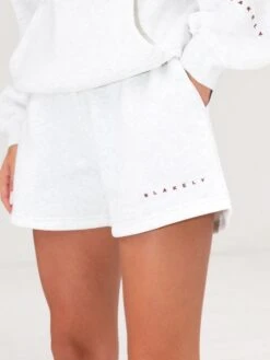 Isabel Jogger Shorts - Marl White And Rust Red -Blakely Clothing Store 2542MarlWhite Rust 05D