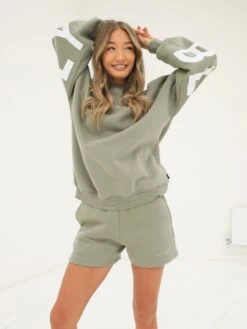 Isabel Jogger Shorts - Olive 7 Isabel Jogger Shorts - Olive -Blakely Clothing Store 2542OLIVED 1