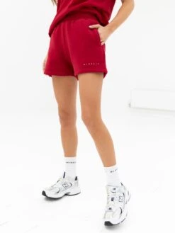Isabel Jogger Shorts - Cherry Red -Blakely Clothing Store 2542RED01D