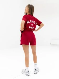 Isabel Jogger Shorts - Cherry Red -Blakely Clothing Store 2542RED04D