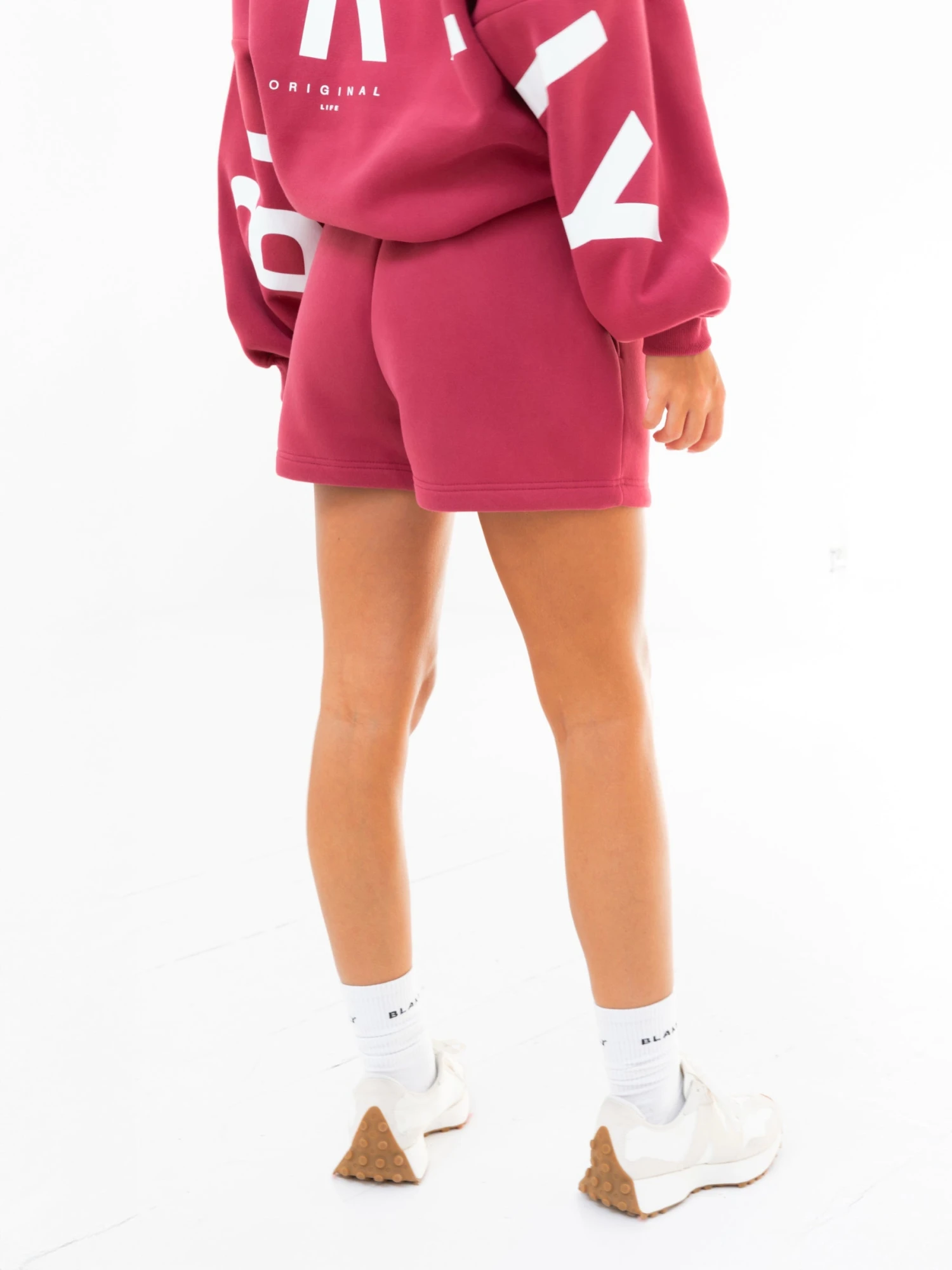 Isabel Jogger Shorts - Deep Pink 2 Isabel Jogger Shorts - Deep Pink - Image 2