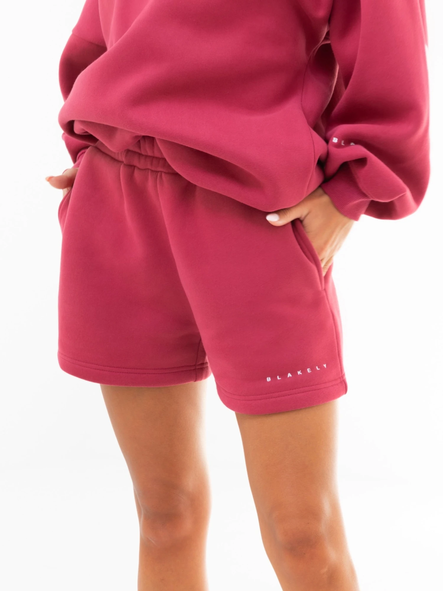 Isabel Jogger Shorts - Deep Pink 1 Isabel Jogger Shorts - Deep Pink