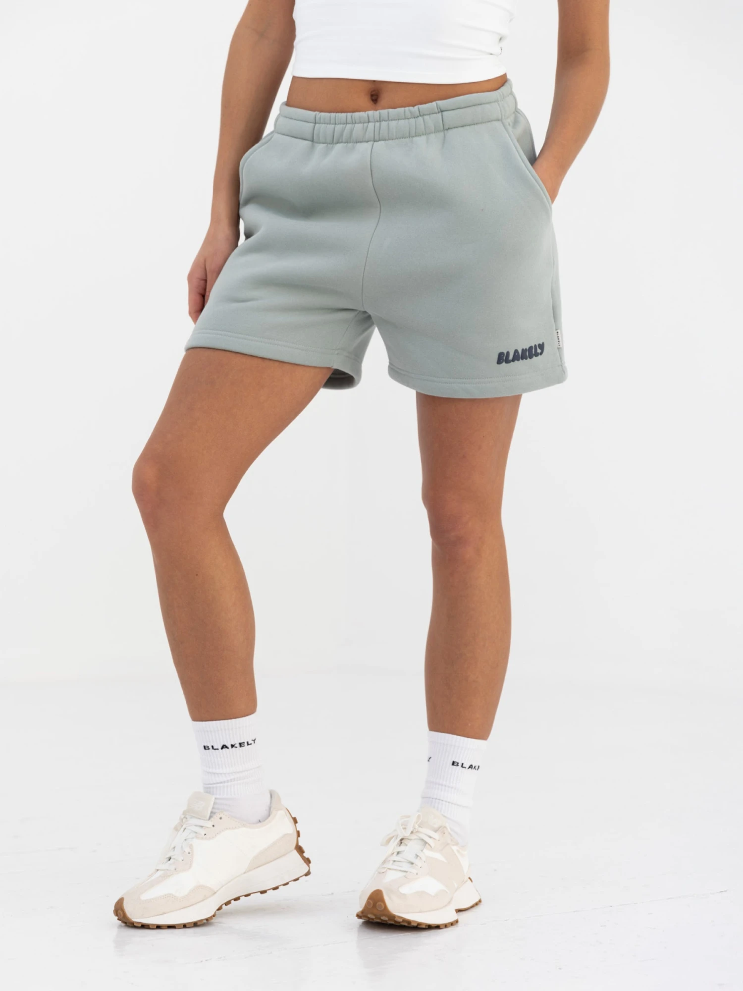 Cloud Print Jogger Shorts - Mineral Blue 1 Cloud Print Jogger Shorts - Mineral Blue