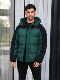 Tampa Puffer Coat - Forest Green -Blakely Clothing Store 2554ForestGreen02D