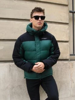 Tampa Puffer Coat - Forest Green -Blakely Clothing Store 2554ForestGreen 02D