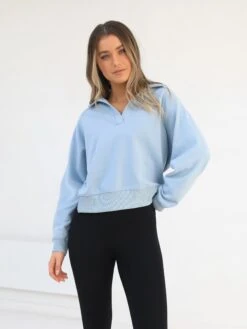 Initial V-Neck Jumper - Light Blue -Blakely Clothing Store 2578LightBlue 01D