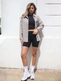 Francesca Shacket - Light Brown 7 Francesca Shacket - Light Brown -Blakely Clothing Store 2587LightBrown 01D