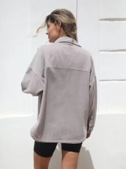 Francesca Shacket - Light Brown 11 Francesca Shacket - Light Brown -Blakely Clothing Store 2587LightBrown 03D