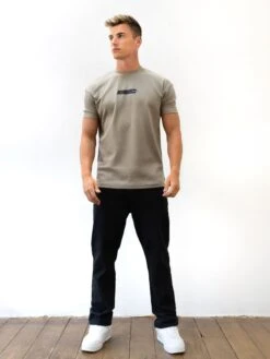 Kobe Italic Relaxed T-Shirt - Washed Khaki -Blakely Clothing Store 2619BIKHAKI03D