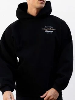 Legacy Relaxed Hoodie - Black -Blakely Clothing Store 2623MBLACK03D