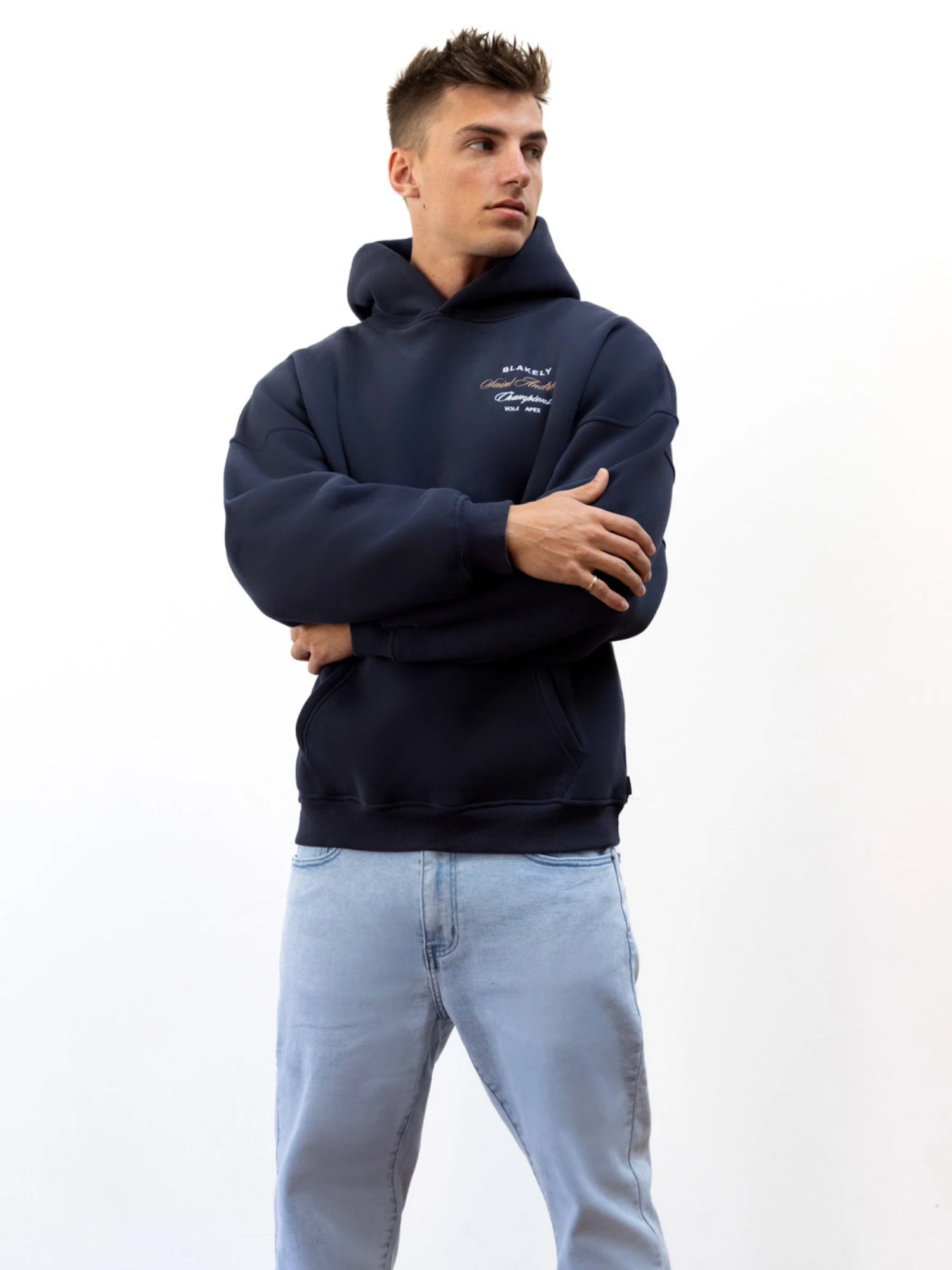 Legacy Relaxed Hoodie - True Navy 2 Legacy Relaxed Hoodie - True Navy - Image 2