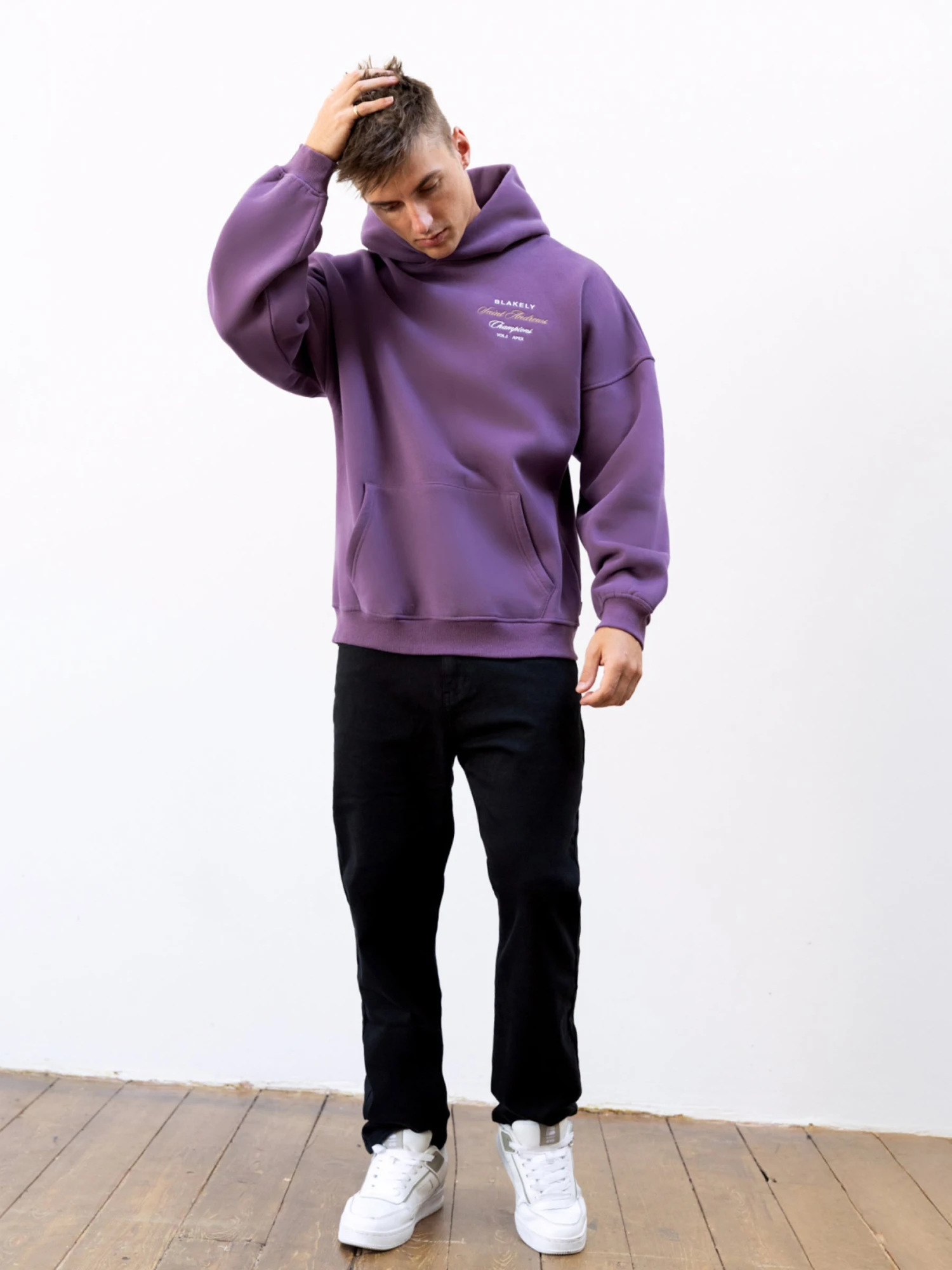 Legacy Relaxed Hoodie - Mid Purple 3 Legacy Relaxed Hoodie - Mid Purple - Image 3