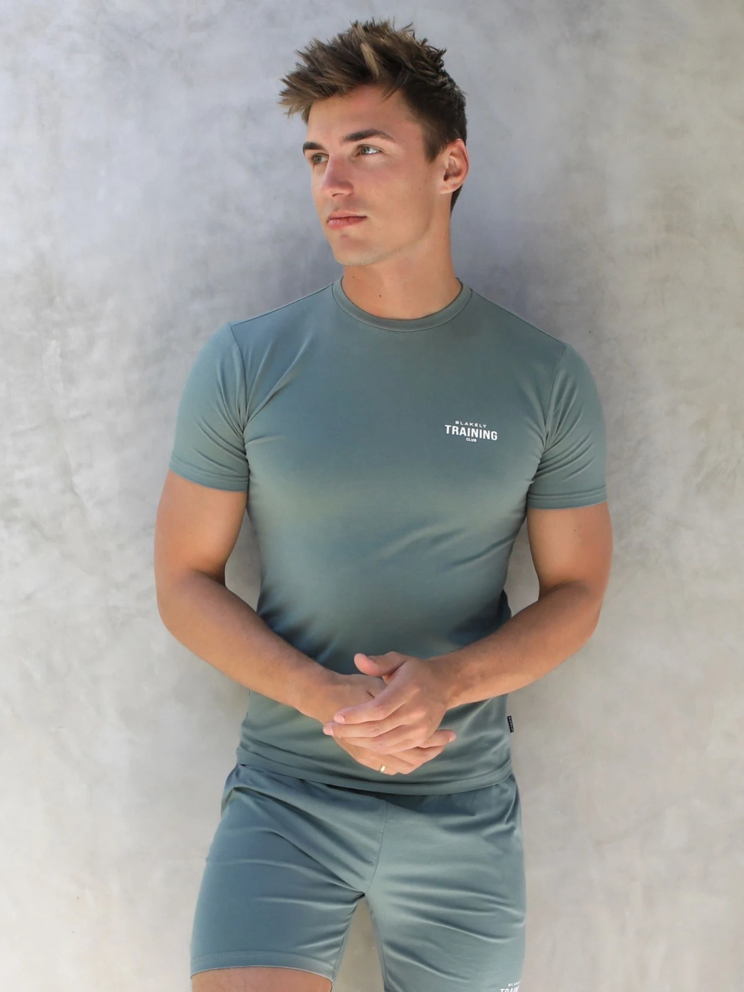 Training Stretch T-Shirt - Sage Green 1 Training Stretch T-Shirt - Sage Green