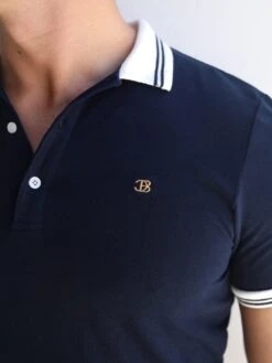 Blakely Dalston Polo - Navy Slim Fit Cotton Shirt -Blakely Clothing Store 2634Navy 01D f878158f 9497 4677 8f43 8b82dfe667aa