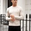 Burley Knitted Jumper - Off White 17 Burley Knitted Jumper - Off White -Blakely Clothing Store 2638 WHITE NEWLEAD