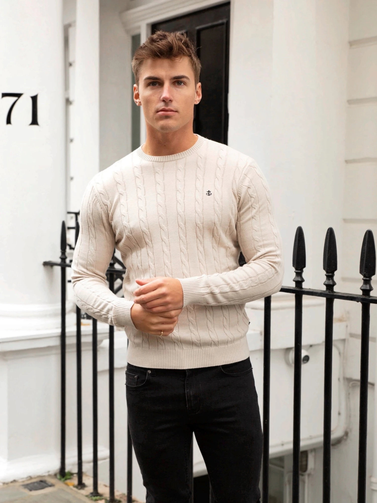 Burley Knitted Jumper - Off White 5 Burley Knitted Jumper - Off White - Image 5