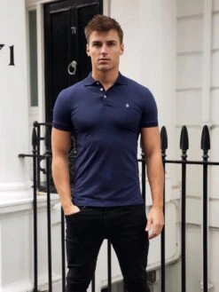 Ryton Soft Slim-Fit Polo Shirt - Navy -Blakely Clothing Store 2639Navy 02D