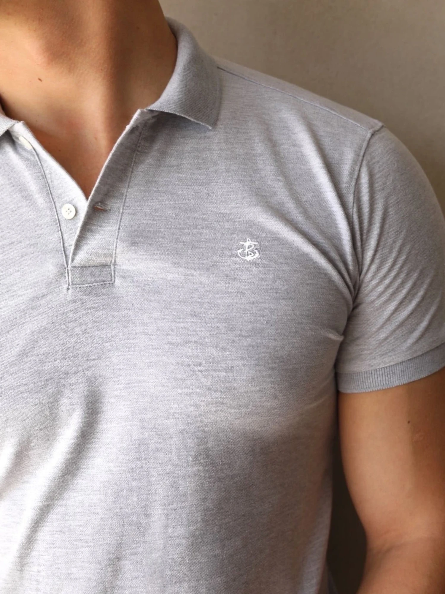 Burton Marl Polo Shirt - Marl Grey 3 Burton Marl Polo Shirt - Marl Grey - Image 3