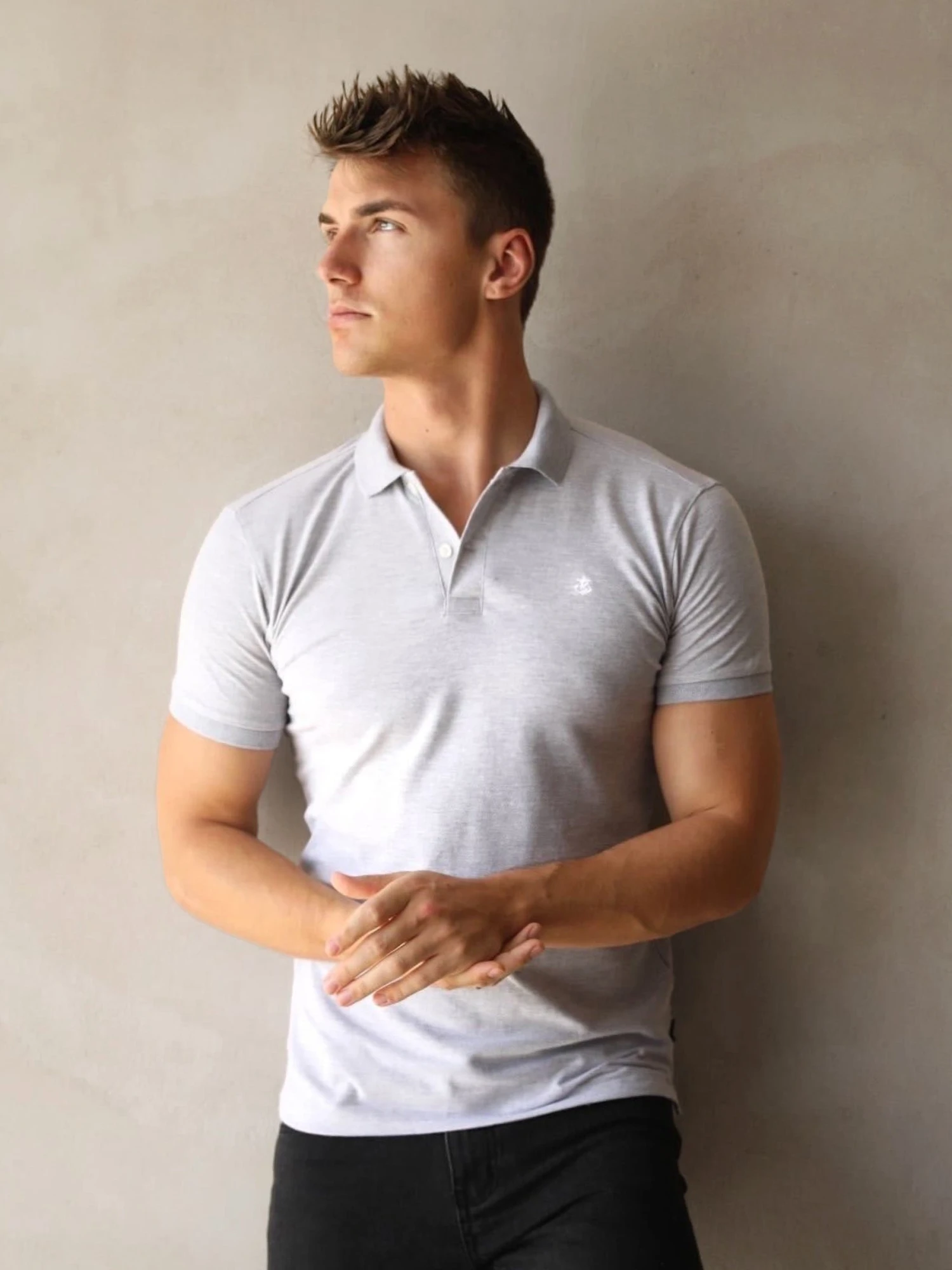 Burton Marl Polo Shirt - Marl Grey 2 Burton Marl Polo Shirt - Marl Grey - Image 2