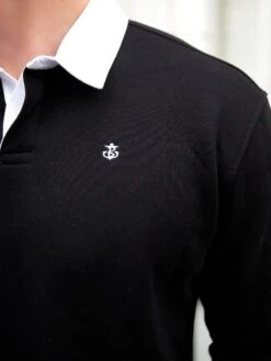 Hudson Polo Sweatshirt - Black -Blakely Clothing Store 2642Black 02D