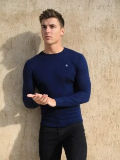 Sudbury Knitted Jumper - Navy 10 Sudbury Knitted Jumper - Navy -Blakely Clothing Store 2645Navy New 03D