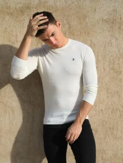 Sudbury Knitted Jumper - Off White -Blakely Clothing Store 2645OffWhite 01D