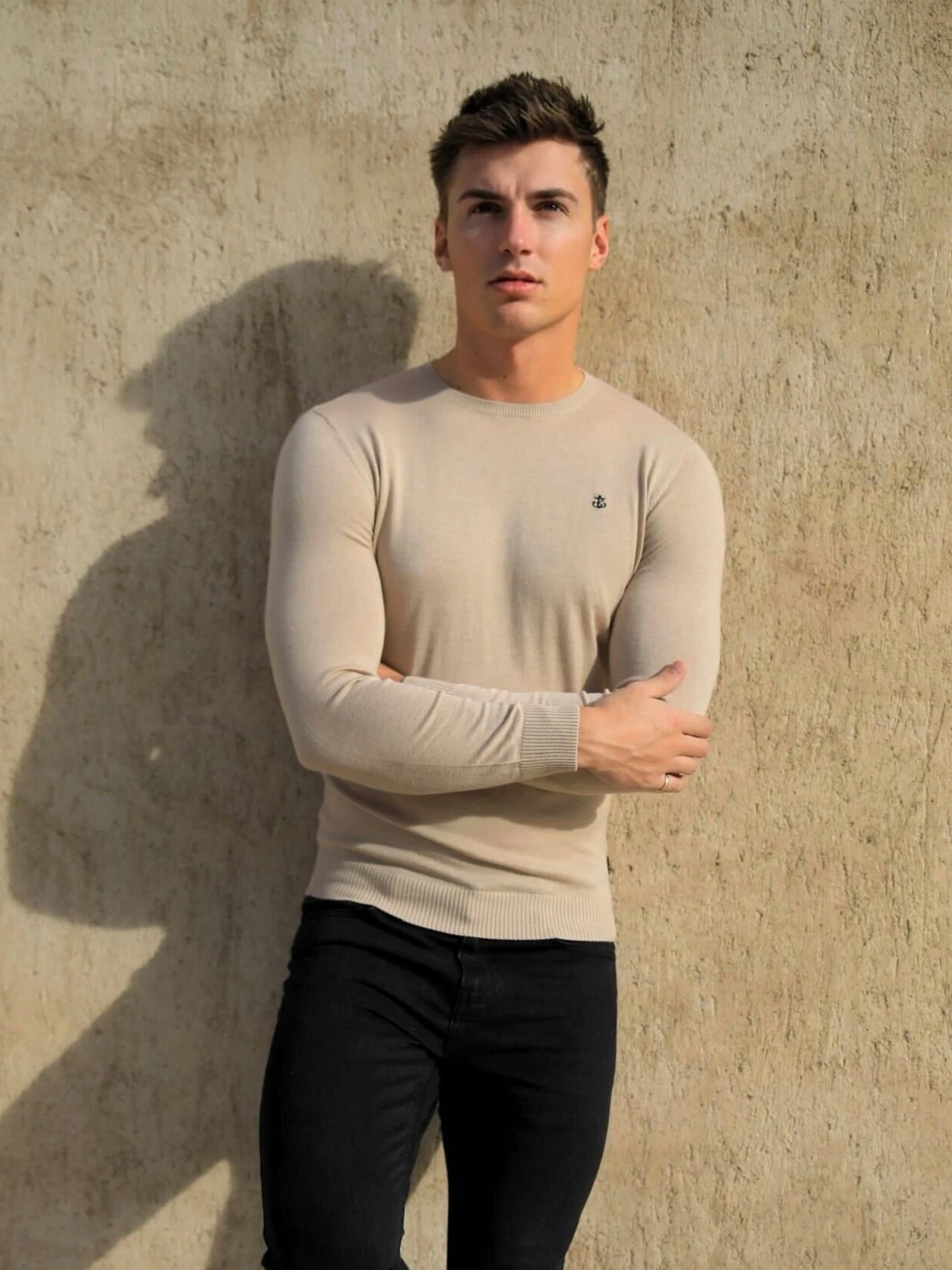 Sudbury Knitted Jumper - Tan 7 Sudbury Knitted Jumper - Tan - Image 7