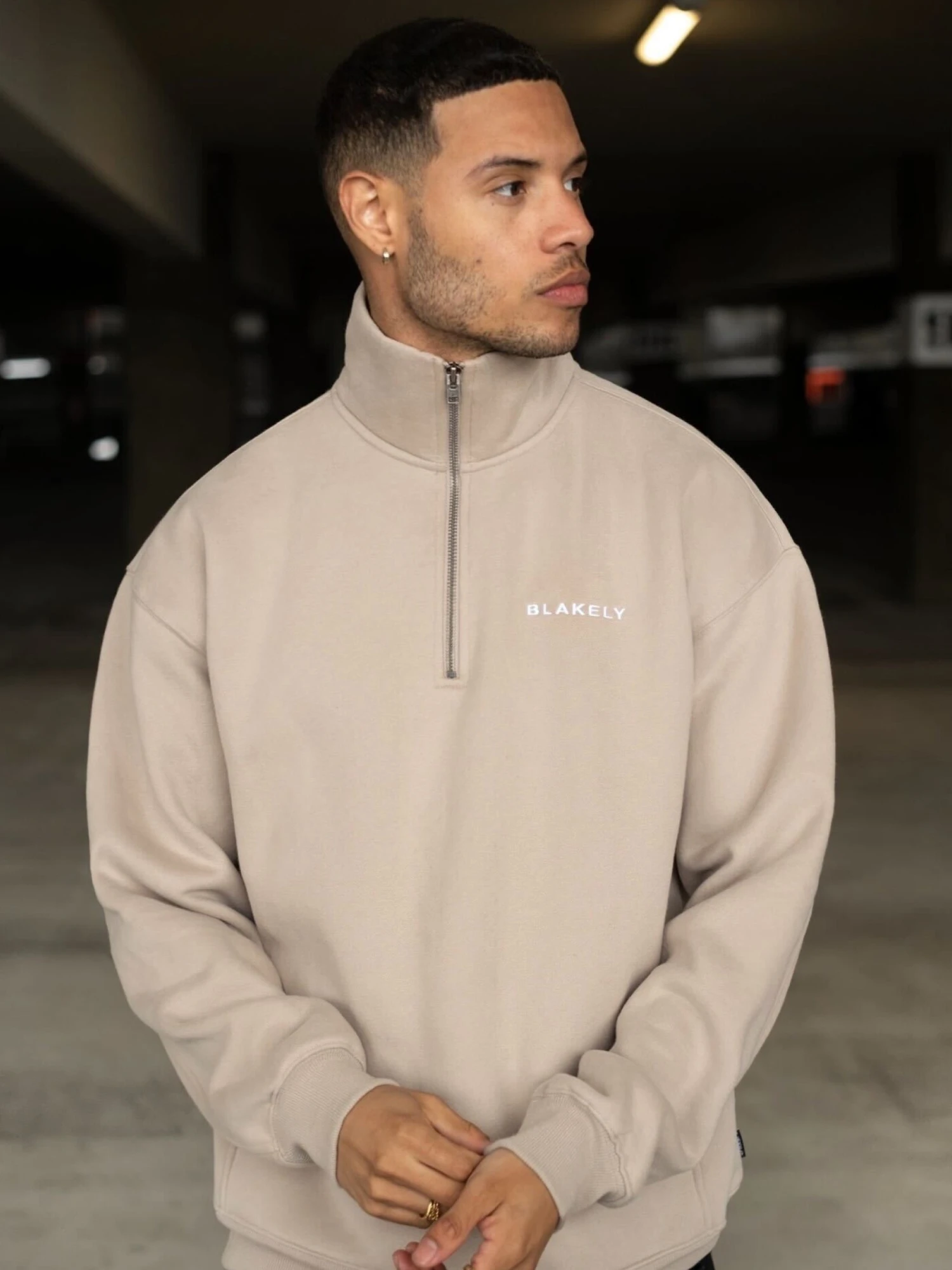 Marlow 1/4 Zip Jumper - Sand 2 Marlow 1/4 Zip Jumper - Sand - Image 2