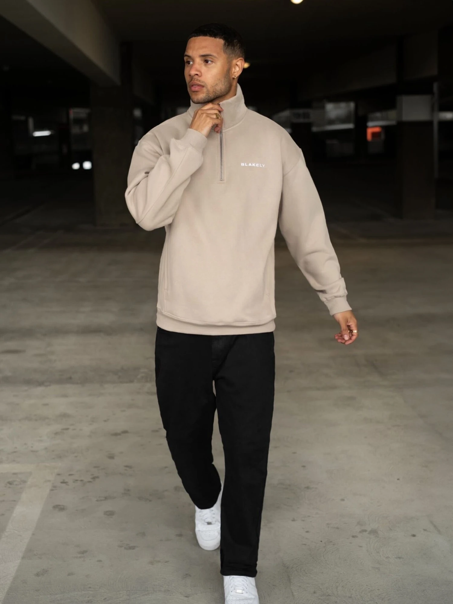 Marlow 1/4 Zip Jumper - Sand 4 Marlow 1/4 Zip Jumper - Sand - Image 4