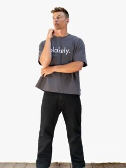 Logo Unfitted T-Shirt - Charcoal -Blakely Clothing Store 2670IMCHARCOALD 1