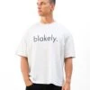 Blakely Logo Unfitted T-Shirt - Marl White -Blakely Clothing Store 2670IMMARLWHITELEADD