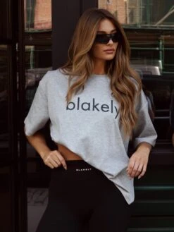 Logo Ultra Oversized T-Shirt - Marl Grey -Blakely Clothing Store 2670IWMARLGREYLEADD