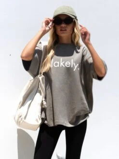 Logo Ultra Oversized T-Shirt - Washed Khaki