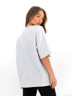 Madison Ultra Oversized T-Shirt - Marl White -Blakely Clothing Store 2671MARLGREY01D