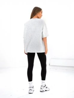 Madison Ultra Oversized T-Shirt - Marl White -Blakely Clothing Store 2671MARLGREY02D