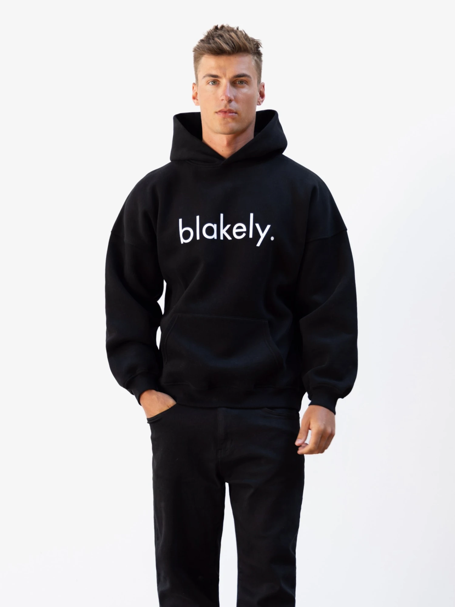 Logo Relaxed Hoodie - Black 2 Logo Relaxed Hoodie - Black - Image 2