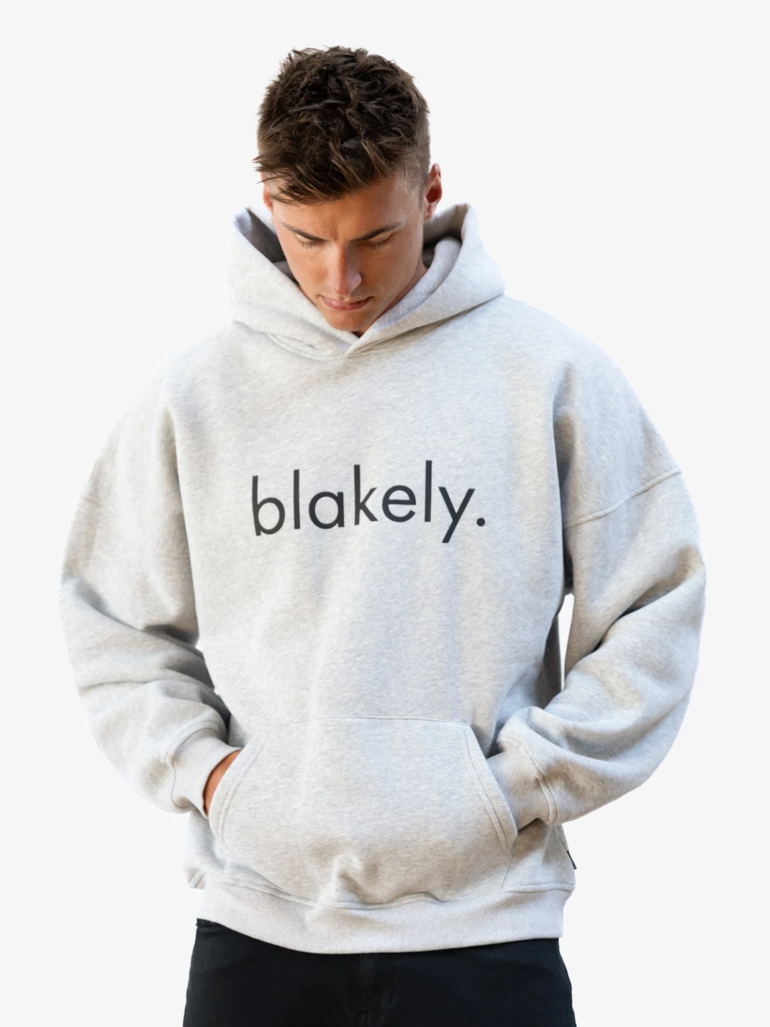 Logo Relaxed Hoodie - Marl Grey 5 Logo Relaxed Hoodie - Marl Grey - Image 5