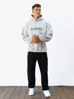 Logo Relaxed Hoodie - Marl Grey 8 Logo Relaxed Hoodie - Marl Grey -Blakely Clothing Store 2693IMMARLGREYD 2