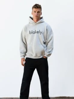 Logo Relaxed Hoodie - Marl Grey 11 Logo Relaxed Hoodie - Marl Grey -Blakely Clothing Store 2693IMMARLGREYD 3