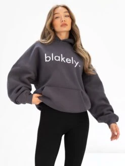 Logo Oversized Hoodie - Charcoal 7 Logo Oversized Hoodie - Charcoal -Blakely Clothing Store 2693IWCHARCOALD 4