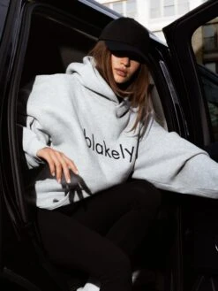 Logo Oversized Hoodie - Marl Grey -Blakely Clothing Store 2693IWMARLGREYD